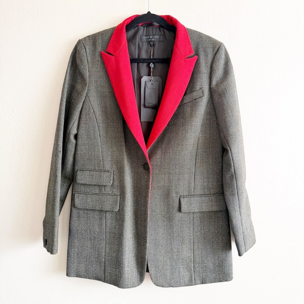 Rag & Bone Paloma Oversize Glen Plaid Blazer size 6 NWT
